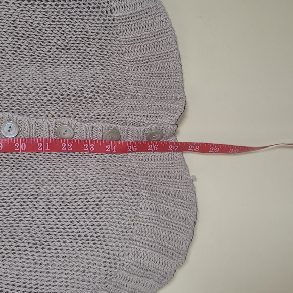 Plus Ramie/Cotton Cardigan Sweater, Lane Bryant 18/20, Taupe - Picture 8 of 11